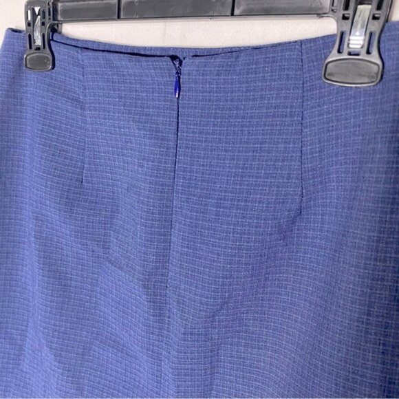 Vintage Emblem Blue Micro Plaid Mini Skirt 8 - Picture 7 of 11